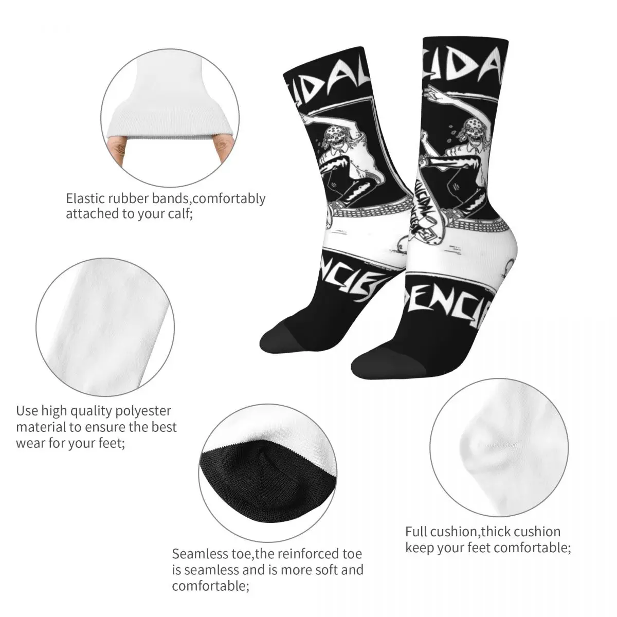 Band Suicidal Tendencies Punk Rock Outfits Men Women Socks Cozy High Quality Middle Length Socks Super Soft Little Small Gifts