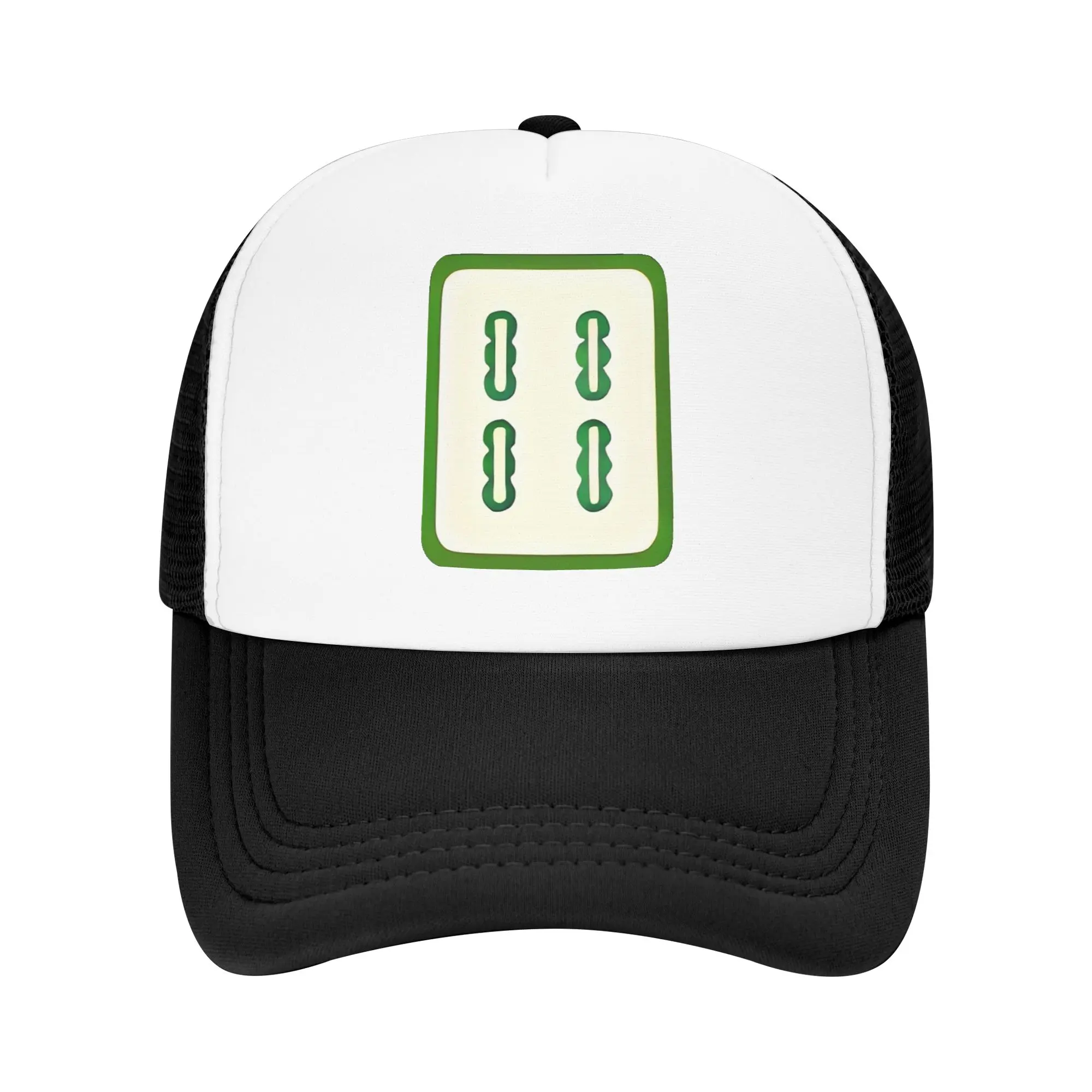 Fashion Interesting Mahjong Four strip Mesh baseball cap  Adjustable Denim Hat Cap Female