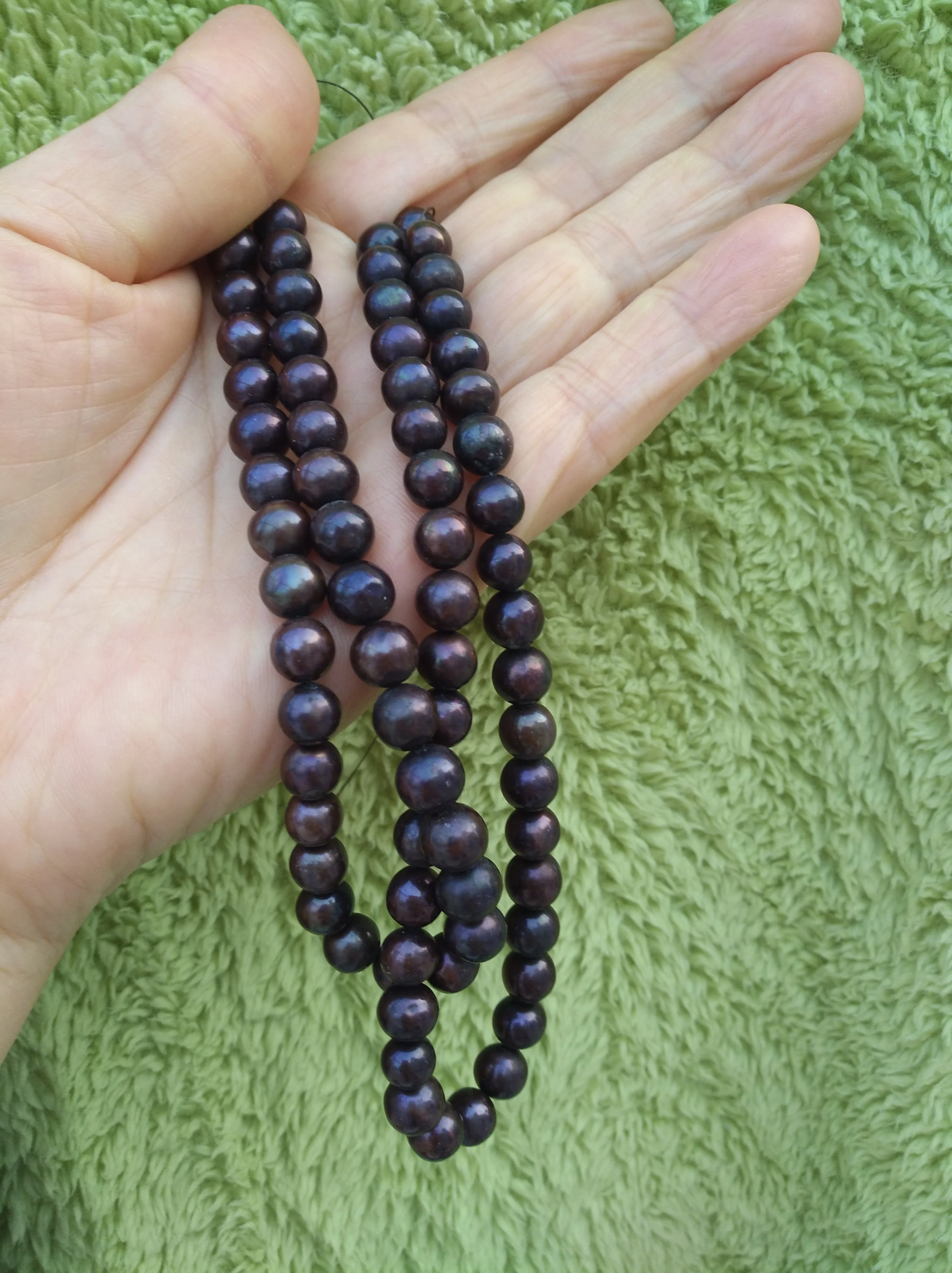 

20inch Timeless Natural Peacock black round South Sea Pearl Necklace 925s clasp