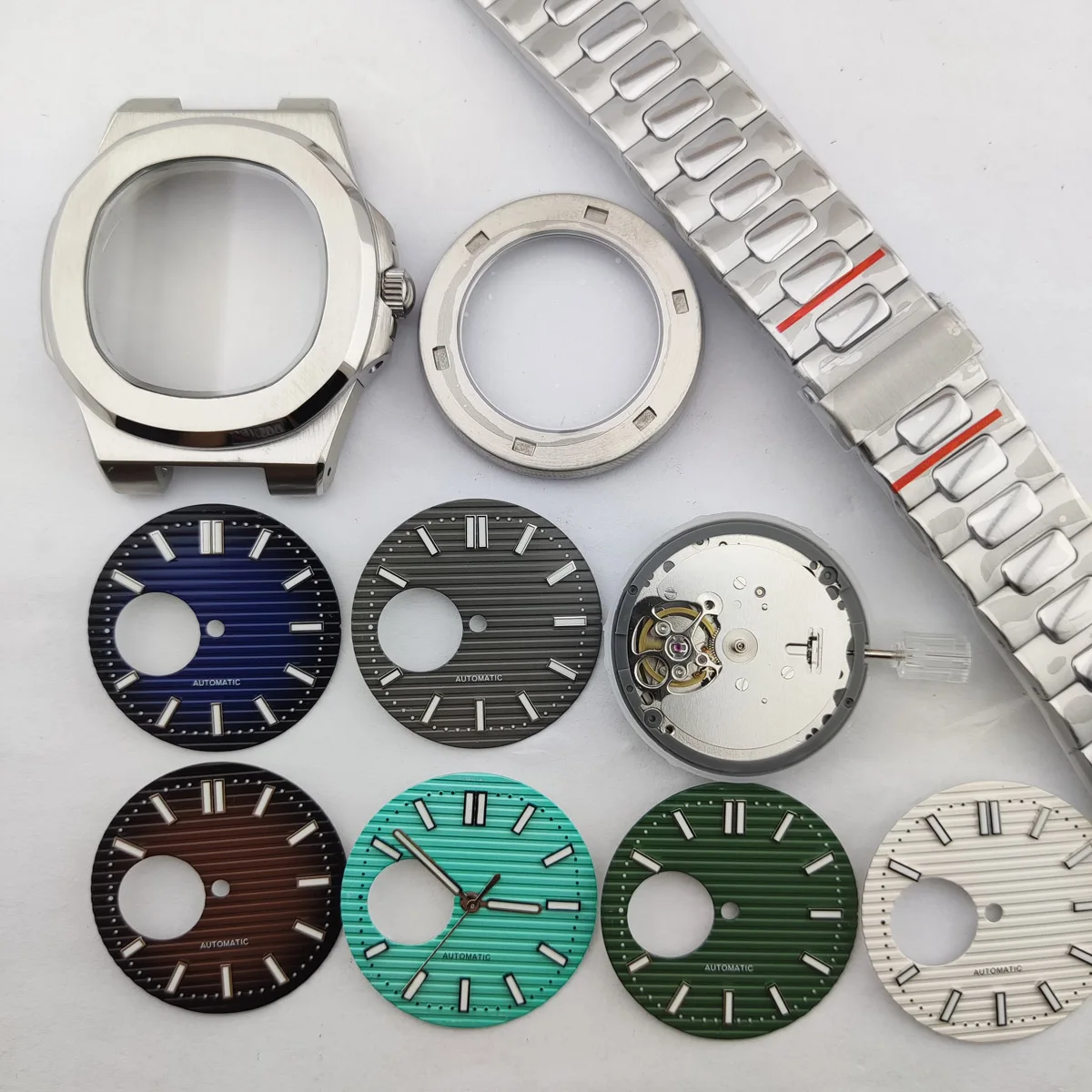 

41mm NH38 case nh35 watch case custom logo dial Hands stainless steel nh36 case nh38 dial nh38 Movement diving Watch accessories