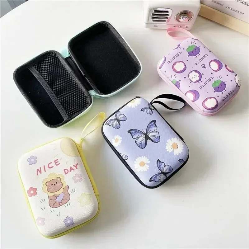 Fashion Cartoon Storage Bag For Airpods 2 3 Pro Headphone 2.5 Inch Hard Drive Protective Case Box Phone Charger Cable Organizer