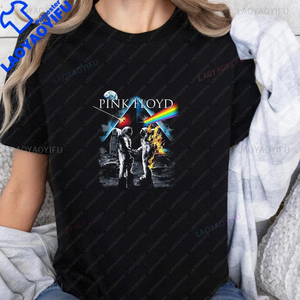 Retro PINK FLOYD Band Summer Y2k Trend Harajuku Short-sleeved PINK FLOYD Unisex Shirt Patterned Large T-shirt