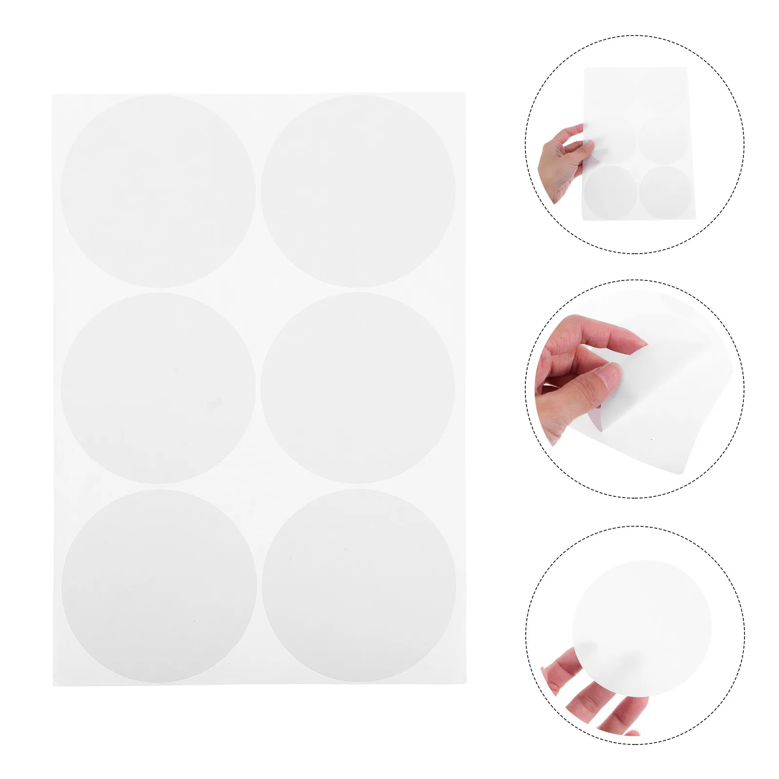 

50 Sheets Round Writable Stickers Self Adhesive Dot Labels Easy Peel Removable Food Labels Organization Office School