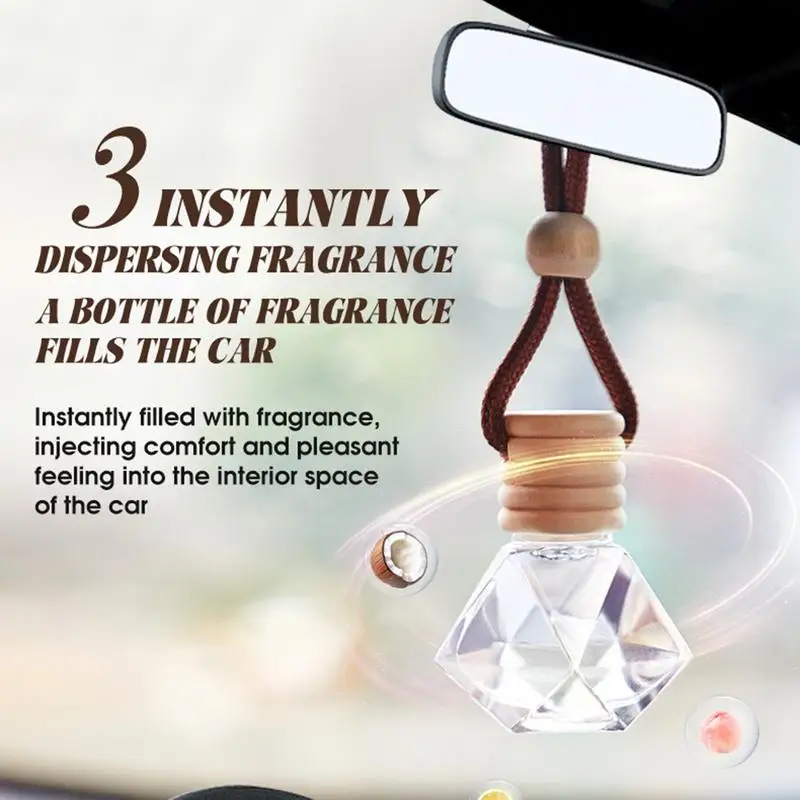 Car Diffuser Oil Bottles SUV Perfume Air Freshener Bottles Ornament Car Air Freshener Odor Eliminator For Autos Work Areas