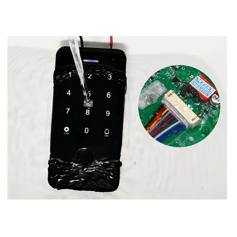 ABFN-NFC Bluetooth Tuya APP Клавиатура контроля доступа Водонепроницаемая RFID-клавиатура 13,56 МГц Биометрический отпечаток пальца Сенсорный дверной механизм Dura