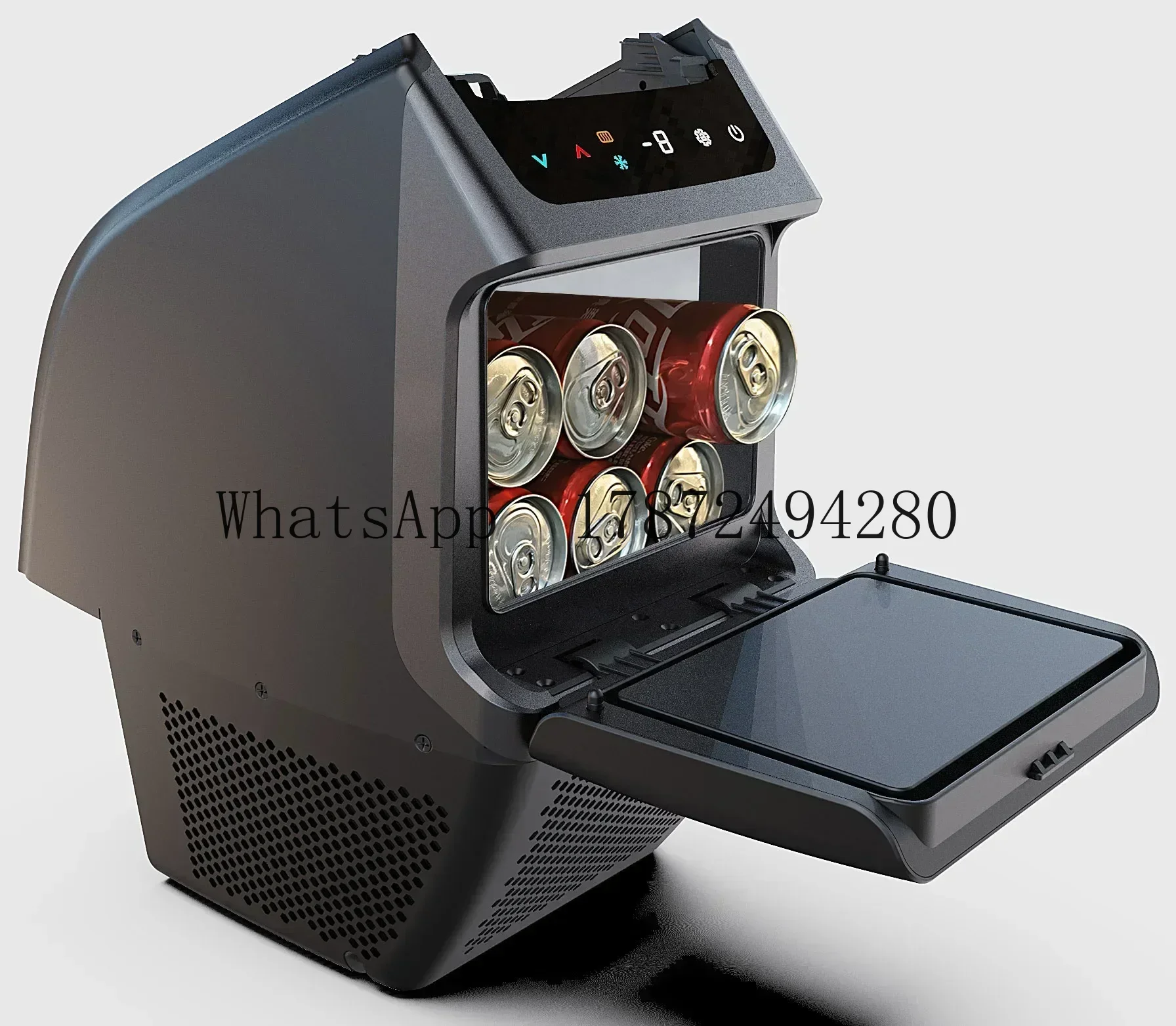 Modified Rear Armrest Box Car Refrigerator for Tesla Model Y, 12V Cooling Heating Portable Fridge