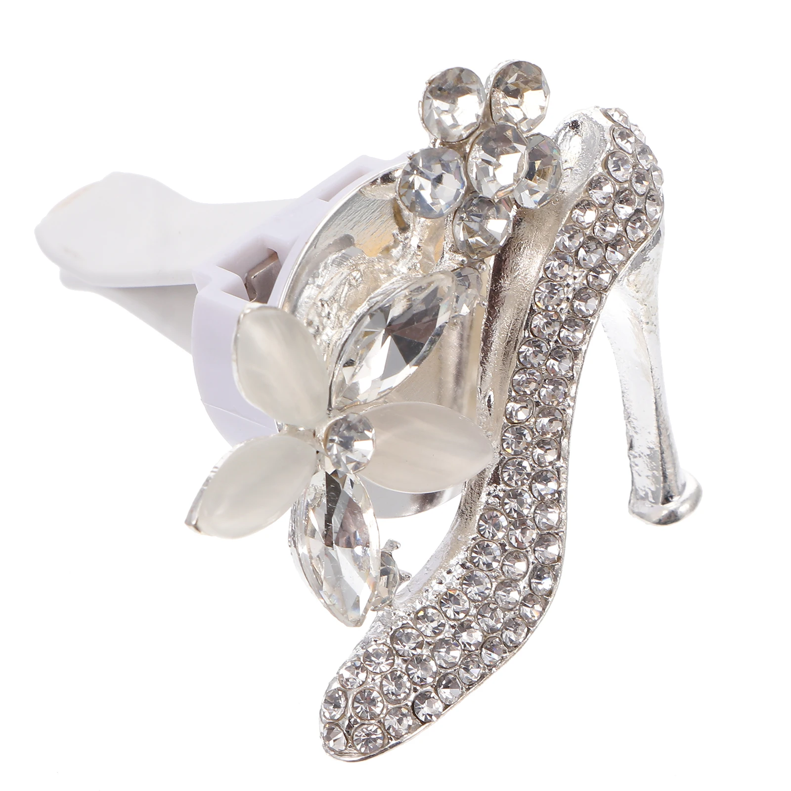 

Plastic Alloy Rhinestone Fragrance Diffuser Eco Friendly Material High Heel Design Vent Clip Home Car Use Easy Installation