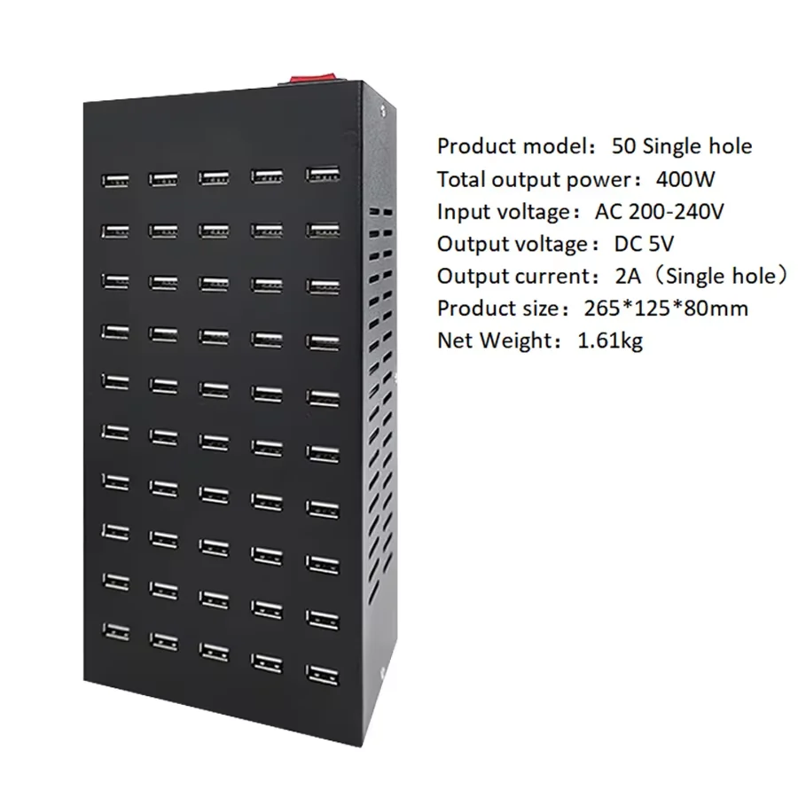 Multiple Ports 50 in 1 USB Charger Station for iPhone Samsung Vivo OPPO Oneplus Mobile Phones