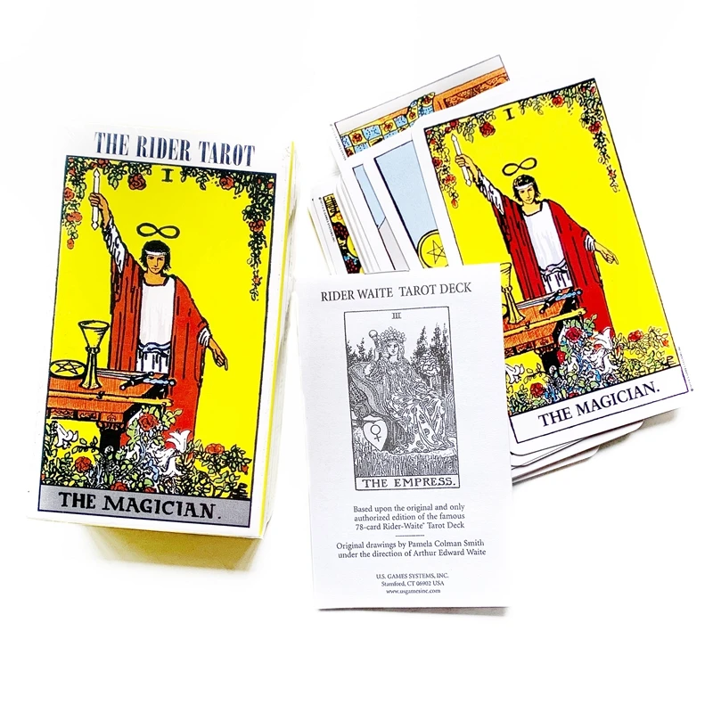 Paper Waite Rider Tarot Deck 78 Tarot Cards Guide Book English for Beginners Version Oracle Table Decor