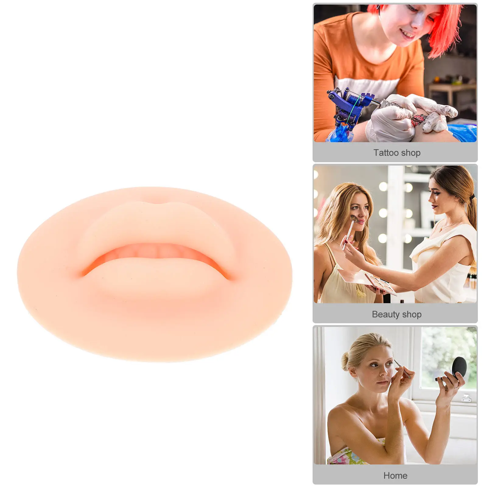 Silicone 5D Makeup Practice Skin Thick High-Class Material Reusable Washable Makeup Training Mold for Beginners Professionals