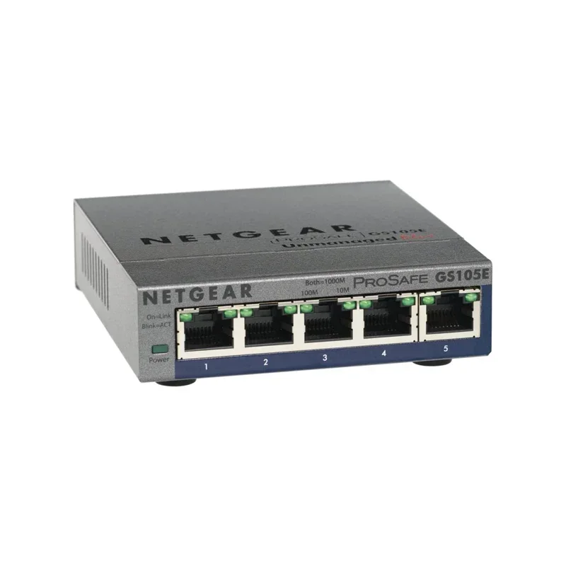 

Сетевой коммутатор NETGEAR GS105E ProSafe, коммутаторы с 5 портами Gigabit Ethernet