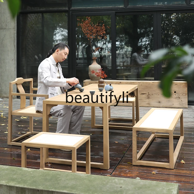 Yj5 Solid Wood Tea … - image