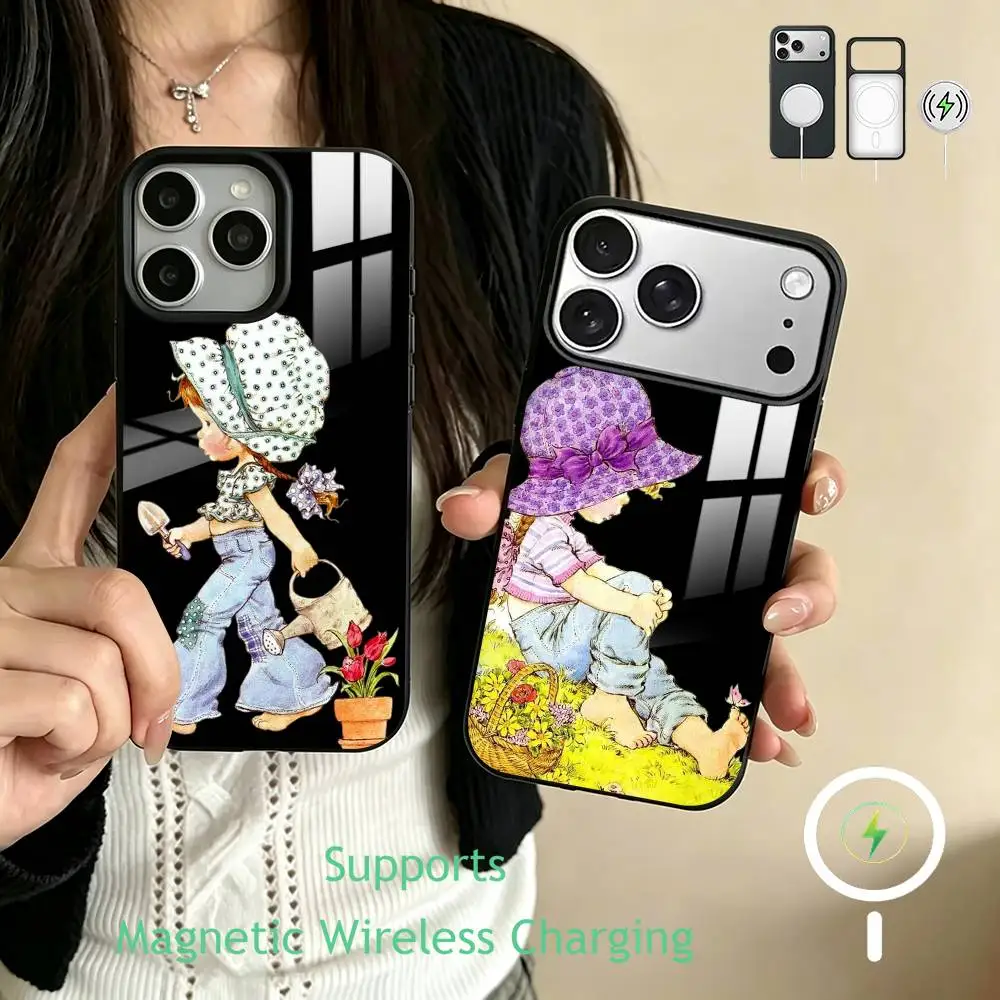S-Sarah K-Kay Girl  Phone Case For iPhone17,16,15,14,13,12,11 Plus,Pro Supports Magnetic Wireless Charging