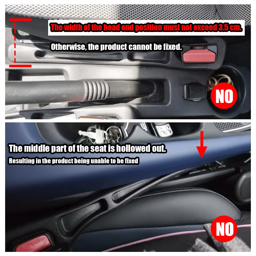 2pcs Car Seat Gap Filler, Dual Slot Design, Car Interior Accessories, Phone & Key Storage Box, Car Slot Pad, Seat Gap Fillers gallery 4