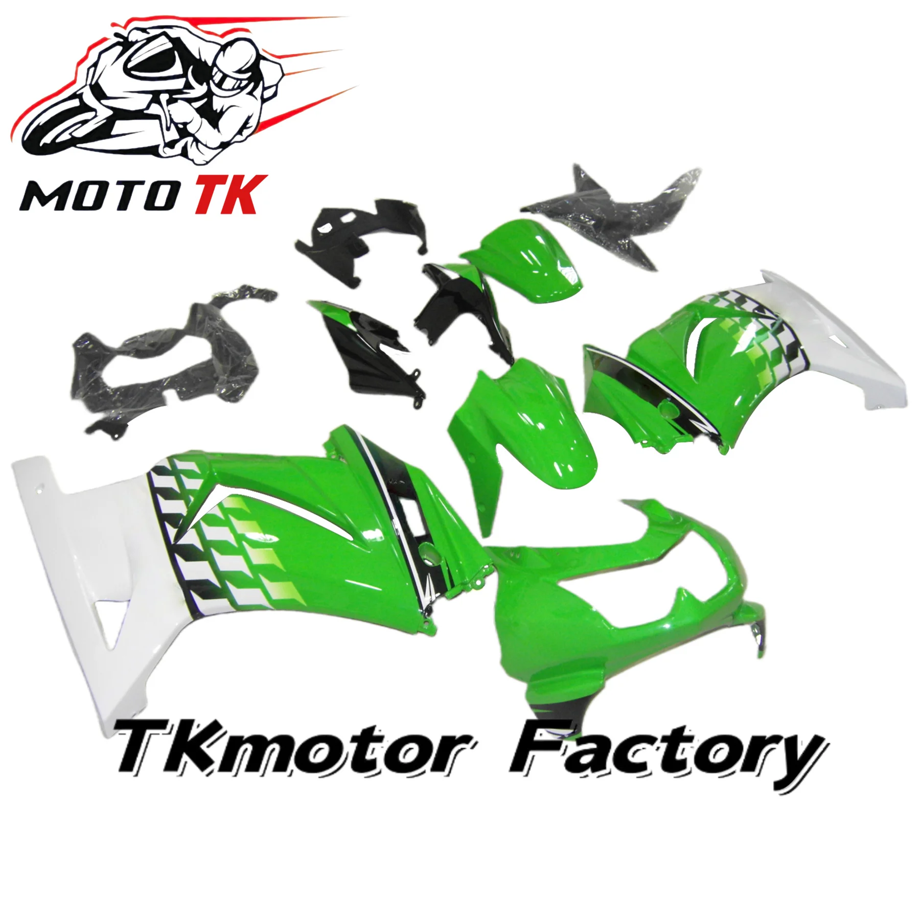 Custom Injection Fairing Kits for KAWASAKI Ninja 250R 2008 2009 2010 2011 2012  ZX250R EX250R 08-12+Fuel Tank Cover Bodywork