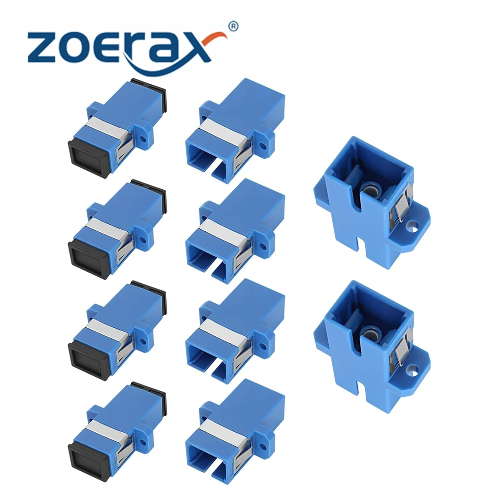 ZoeRax SC‑SC SC/UPC Female to Female Simplex Singlemode Fiber Optic Adapter Coupler for Optical Network Cable Connector