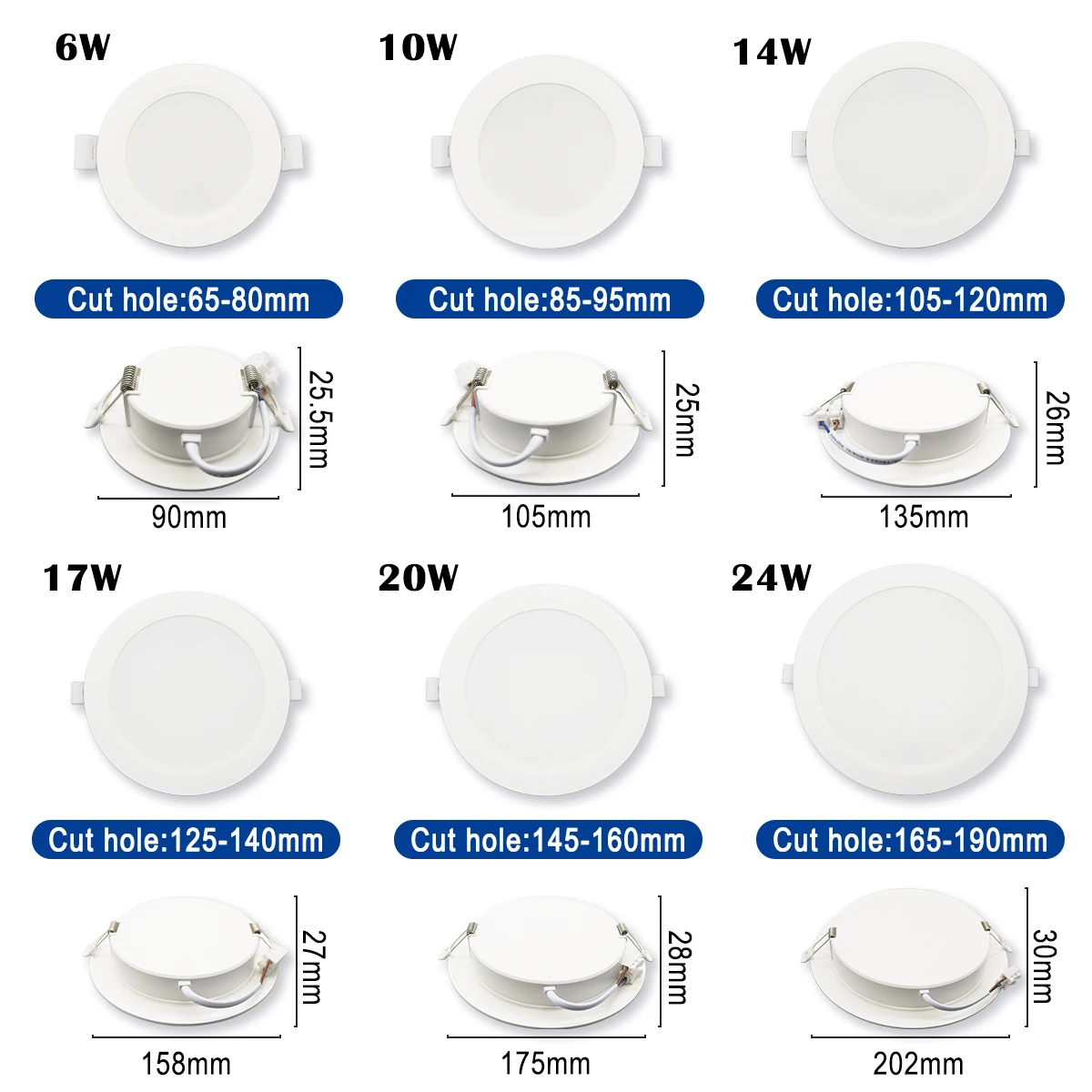 Светодиодные светильники GU10 MR16 AC100-240V 8W E27 E14 GU5.3 GU10, 2 шт.