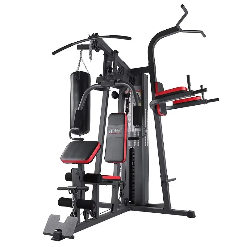 

Newly Upgraded Multi-Functional Comprehensive Trainer - Three-Person Station Home Equipment, Family Group Strength Training