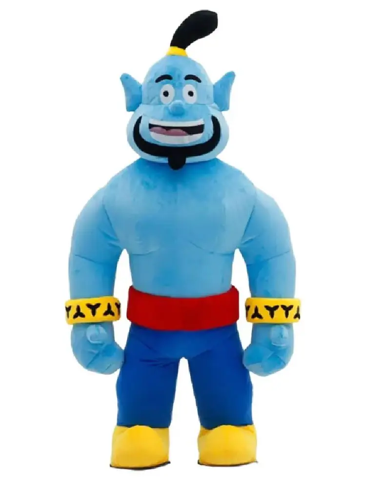 Riesiges Aufblasbares Aladdin-Geist-Maskottchen-Kostüm für Erwachsene, Magische Lampe Cosplay-Kostüm für Party-Auftritte, Themen-Maskottchen Karnevalskostüm