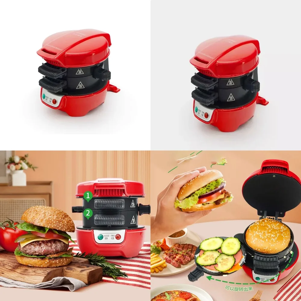 

Electric Hamburger Machine for Home Use Double Sided Heating Sandwich Maker Breakfast Grill Pancake Press for All Types of