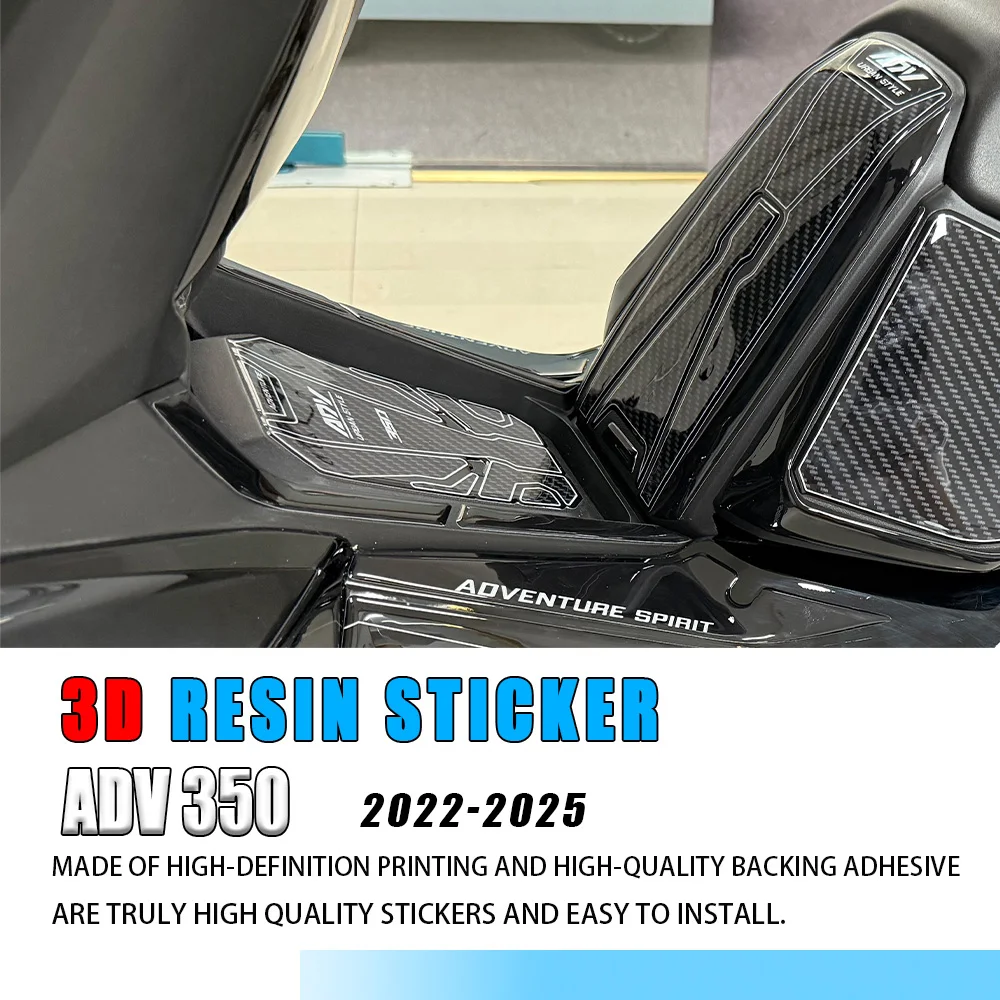 

3D мотоциклетная наклейка из эпоксидной смолы, накладка на бак, наклейка против царапин, нескользящая накладка на бак для HONDA ADV350 ADV 350 2022 2023 2024 2025