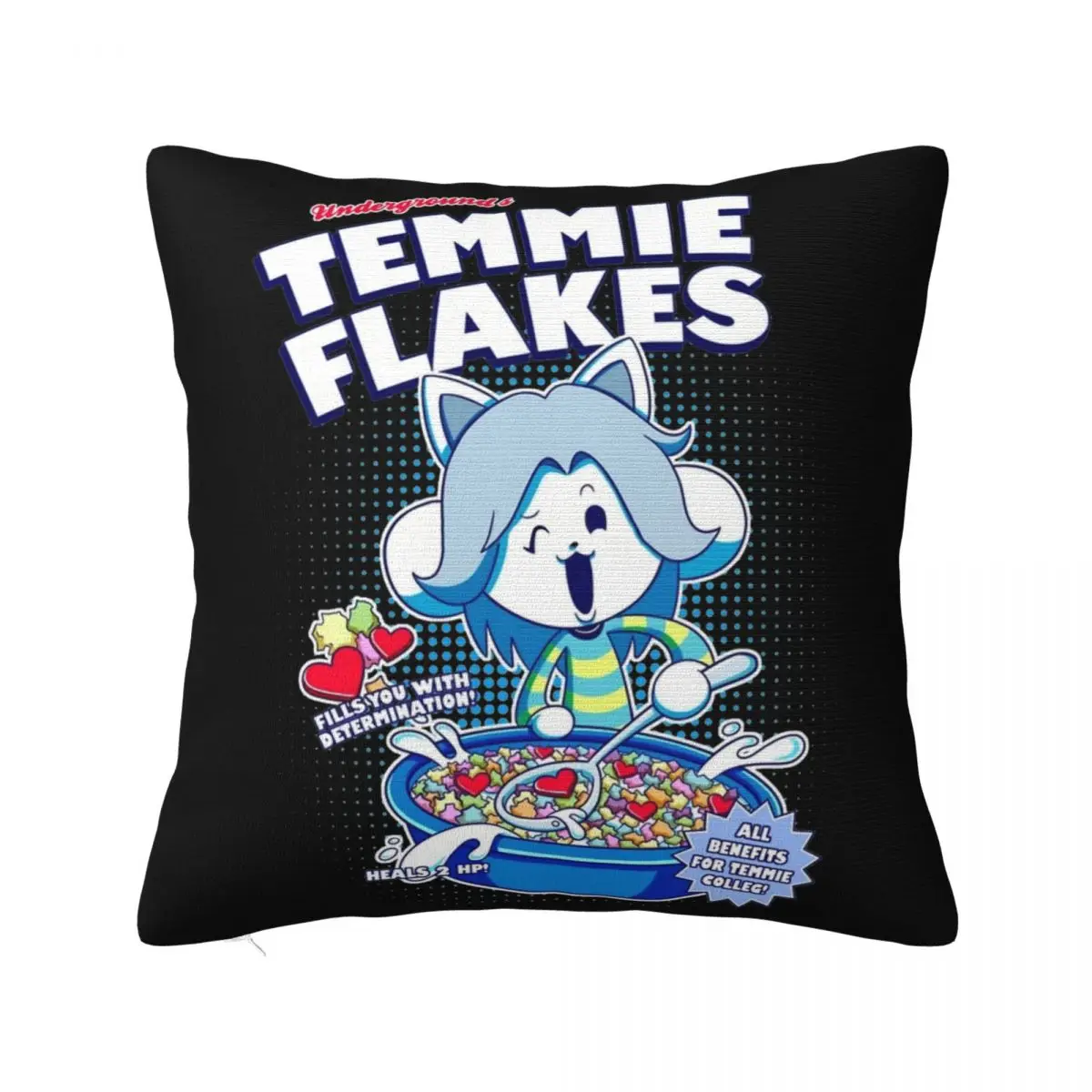 Temmie Flakes Undertale Pillowcase Printing Polyester Cushion Cover Decoration Game Pillow Case Cover Home Dropshipping 45X45cm