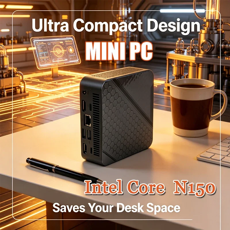 2026 New Mini PC Portable Mini PC Intel Core  N150 16GB 1024GB RAM 1TB SSD Gaming Computer WiFi6 Desktop PC