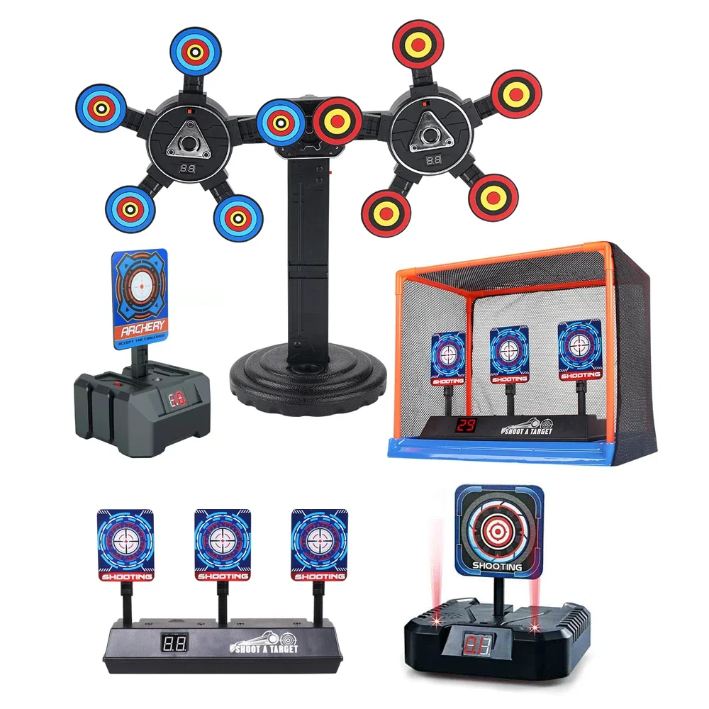 AA Automatische terugkeer elektronisch scoredoel voor Nerf-pistolen AWM Soft Bullet Gun Gel Ball-spuit tegen oefening 98K Eat Chicken