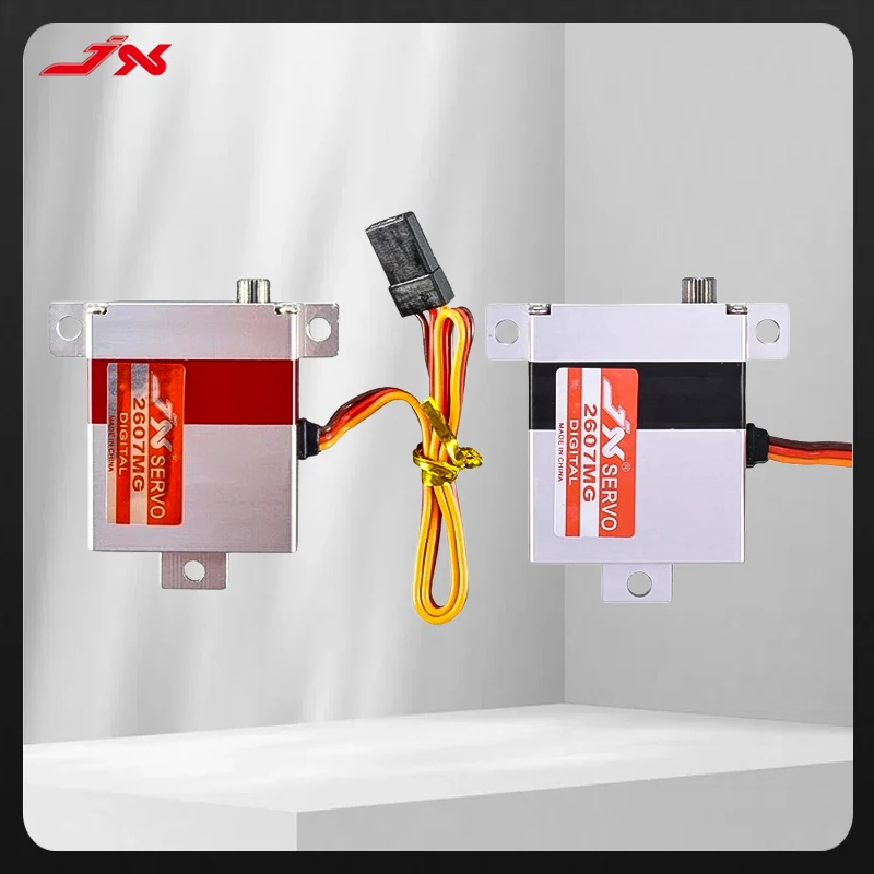 

JX RC Servo PDI-2607MG 7.2kg 0.13sec Digital Full Metal Aluminium Case Wing Servos Motor For RC Drone Glider Dual Ball Bearing