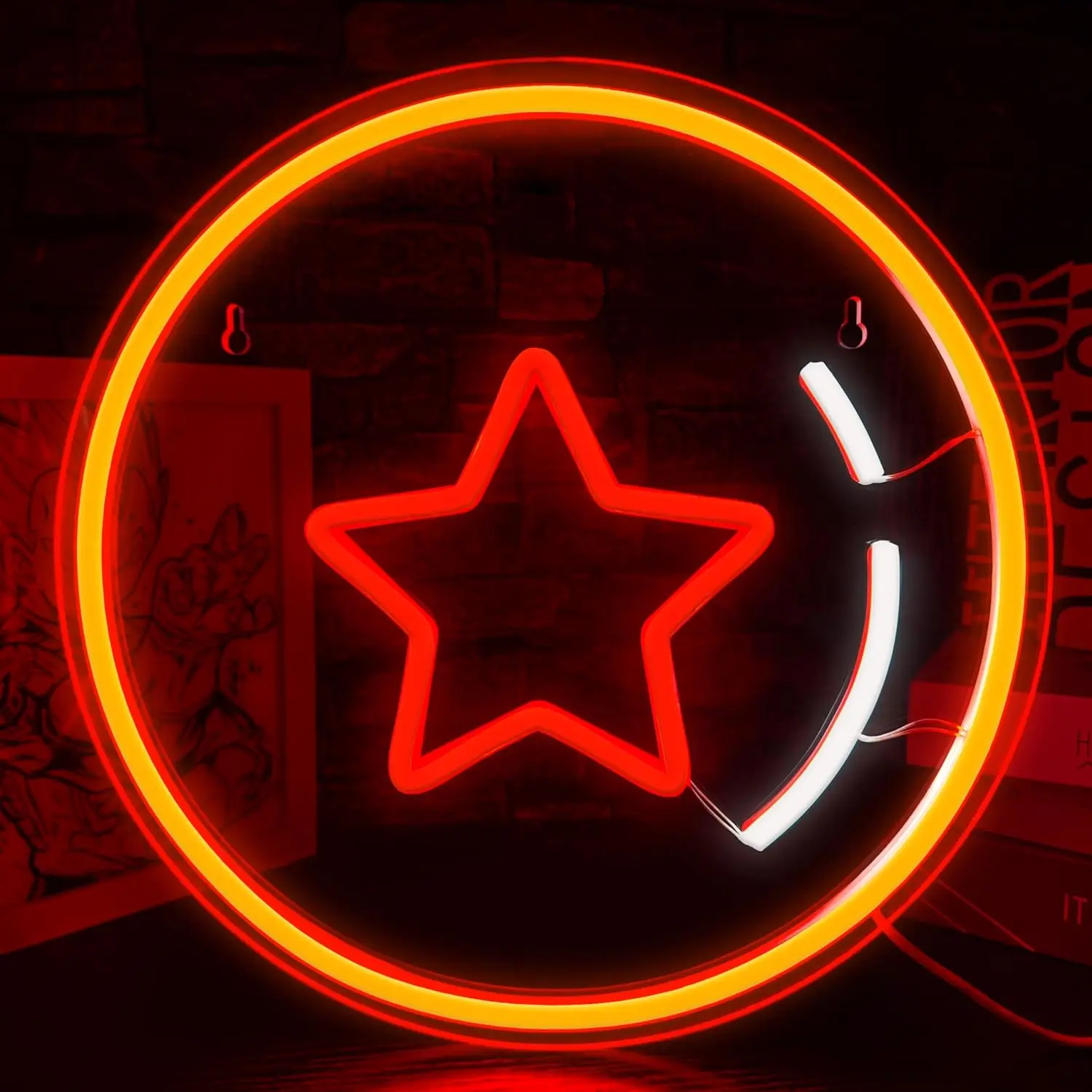 1 Universelles Anime Kugelförmiges LED-Neonschild, Anime-Neonlicht, Geeignet für Schlafzimmer, Spielzimmer-Dekoration, Geburtstagsgeschenke