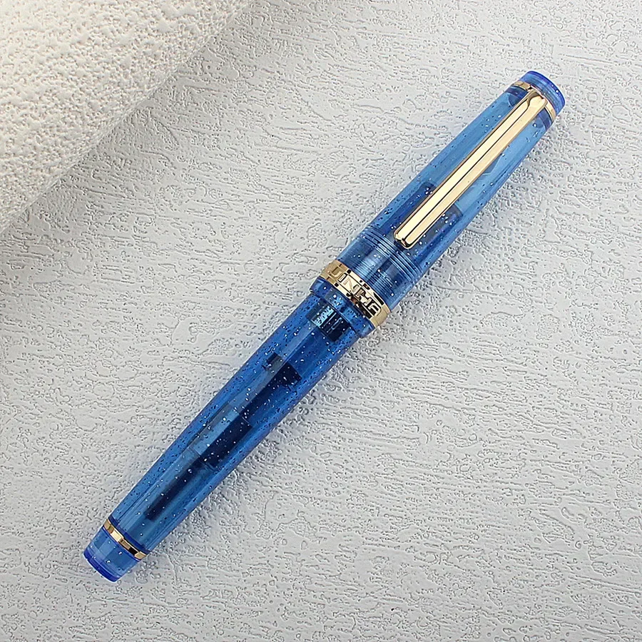 JINHAO 82-Füllfederhalter, EF F M Feder, transparent, fluoreszierend, blaue Tinte, Stift, Business-Briefpapier, Büro, Schulbedarf, Stifte