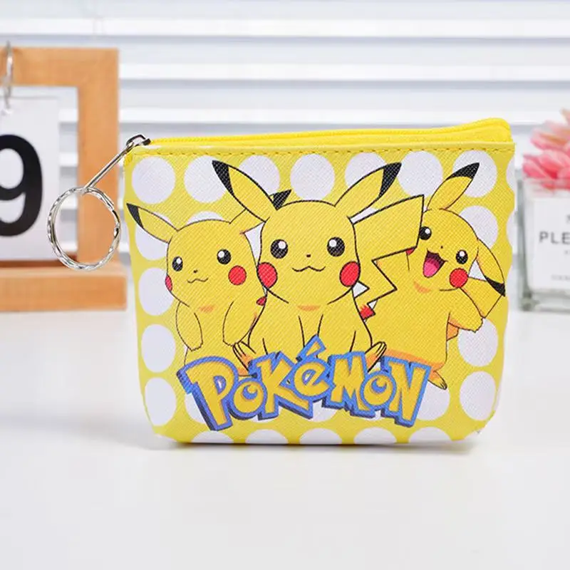 6피스 만화 포켓몬 필통 세트 사랑스러운 필통 및 동전 지갑 문구 필통 학교 용품