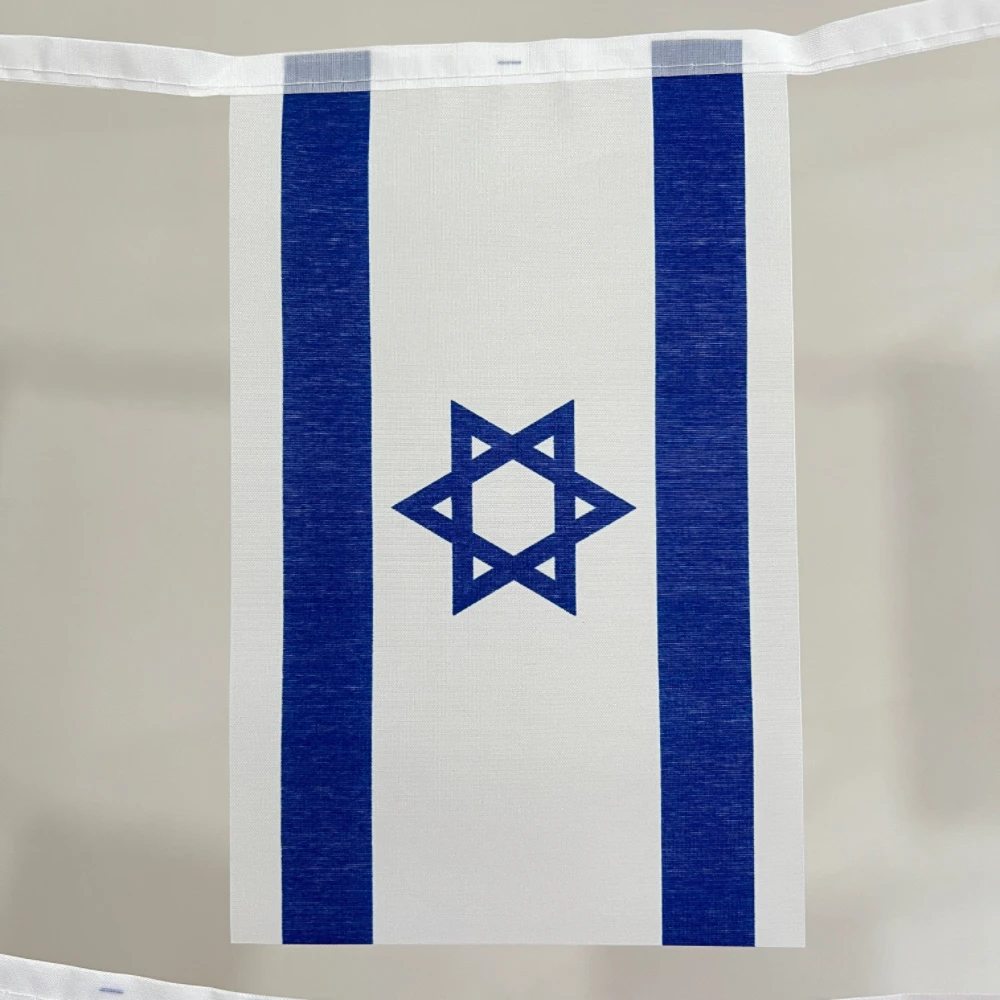 sraeli  Flags Hang On 5 Meters String Size 14X21CM Hanging Bunting Banner Flag  Israel 20pcs/set israel bunting flags Pennant St