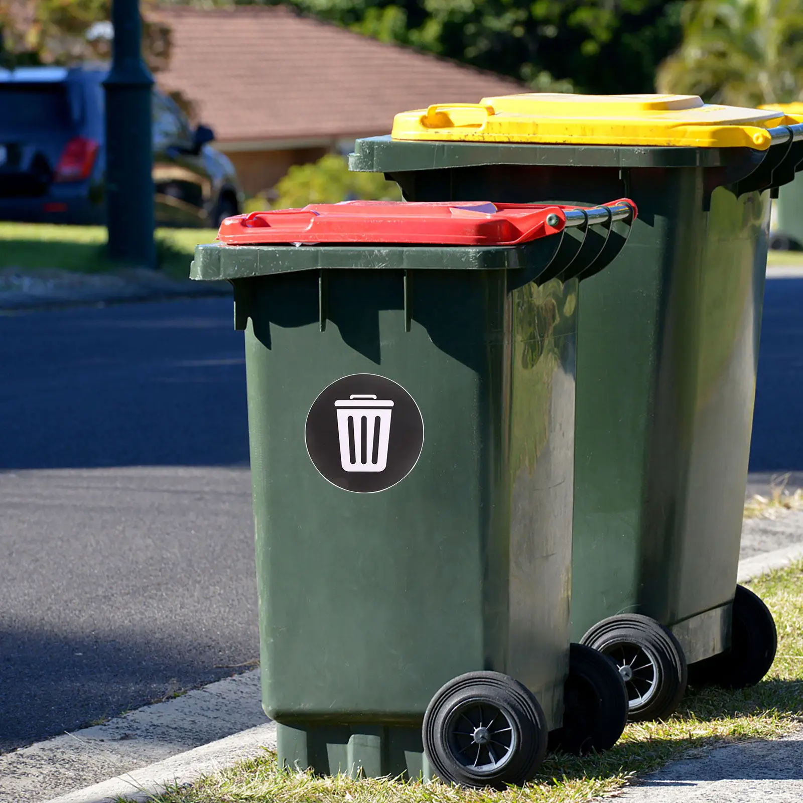 

6Pcs Garbage Labels Trash Recycling Stickers Waste Sorting Decals for Bins Containers Office Home School Outdoor Garden Easy