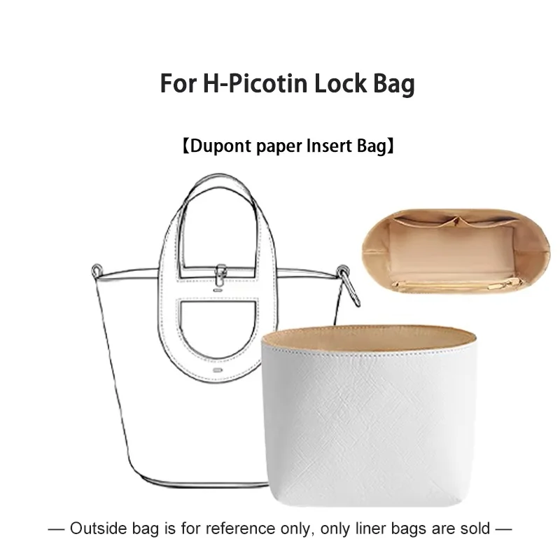 Multi-Pocket Organizer For H Brand Picotin Lock 18/23 Bag Storage The Liner Bag Nylon Purse Insert Handbag Liner Bag