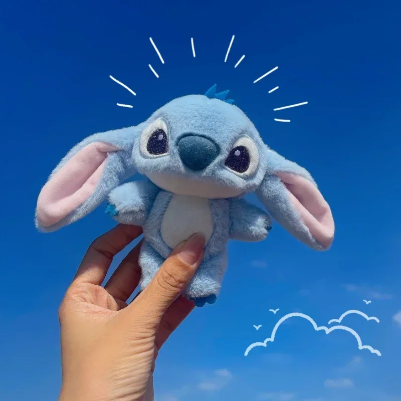 Anime Disney 12cm Stitch and Angel Doll Bag Pendant Cartoon Anime Lilo & Stitch Plushies Keychains Kid Christmas Gifts