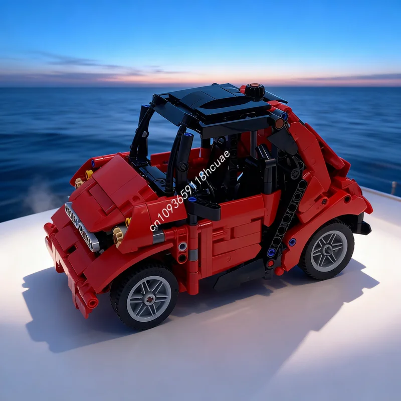 

646 деталей, конструктор MOC «Технический Smart Fortwo», развивающая игрушка для самостоятельной сборки, креативный подарок на Рождество для детей