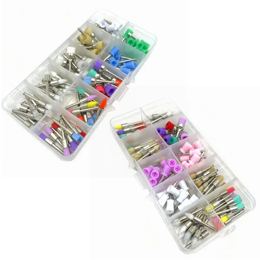 

100Pcs Dental Laboratory Nylon Bristle Polishing Disposable Dental Care Brush Head Prophy Cup Polishing Cup