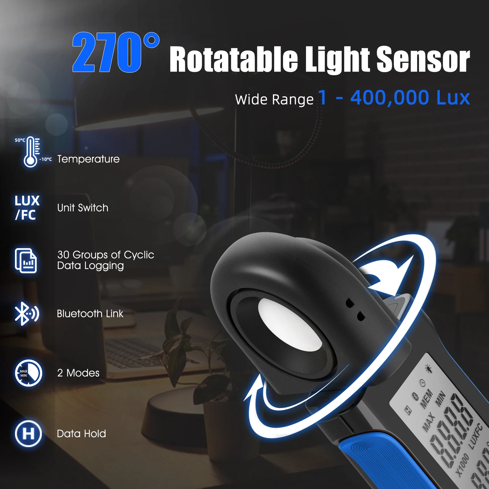 Digitales Luxmeter 1-400000 Lu – Outdoor Lighting For Photography Bewertung und Preis