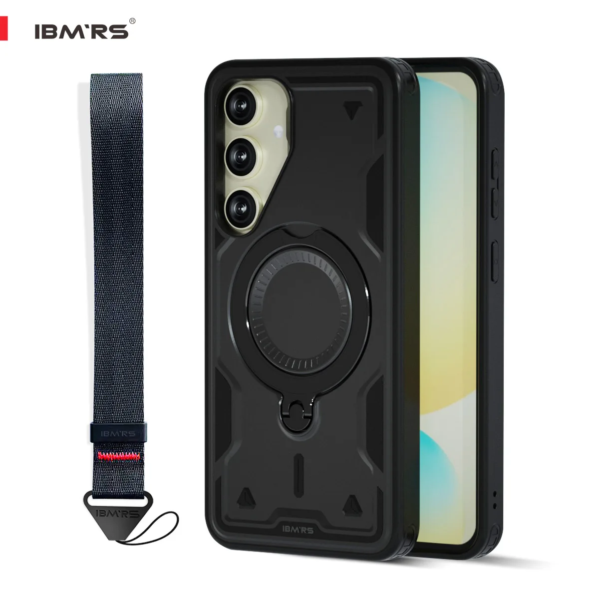 

For Samsung S23 PLUS/S24 PLUS/S25 PLUS Case,4-in-1 Cover, Magnetic Kickstand & Lanyard Hole Protective Case