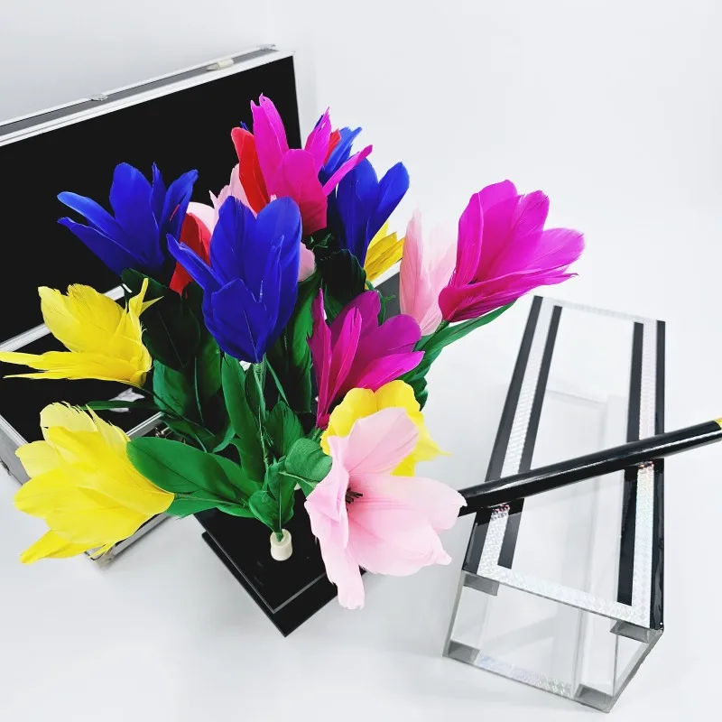 Small flower mirror box, empty box flowers, magic props, festival stage, evening party atmosphere performance