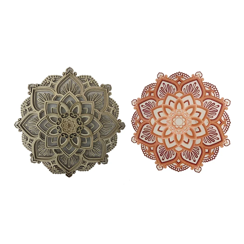 Mandala Bedroom Ambient Lamp Multilayered USB LED Acrylic Flower Lamp Art Crafts Photography Props Lighting Gift Home Decoration