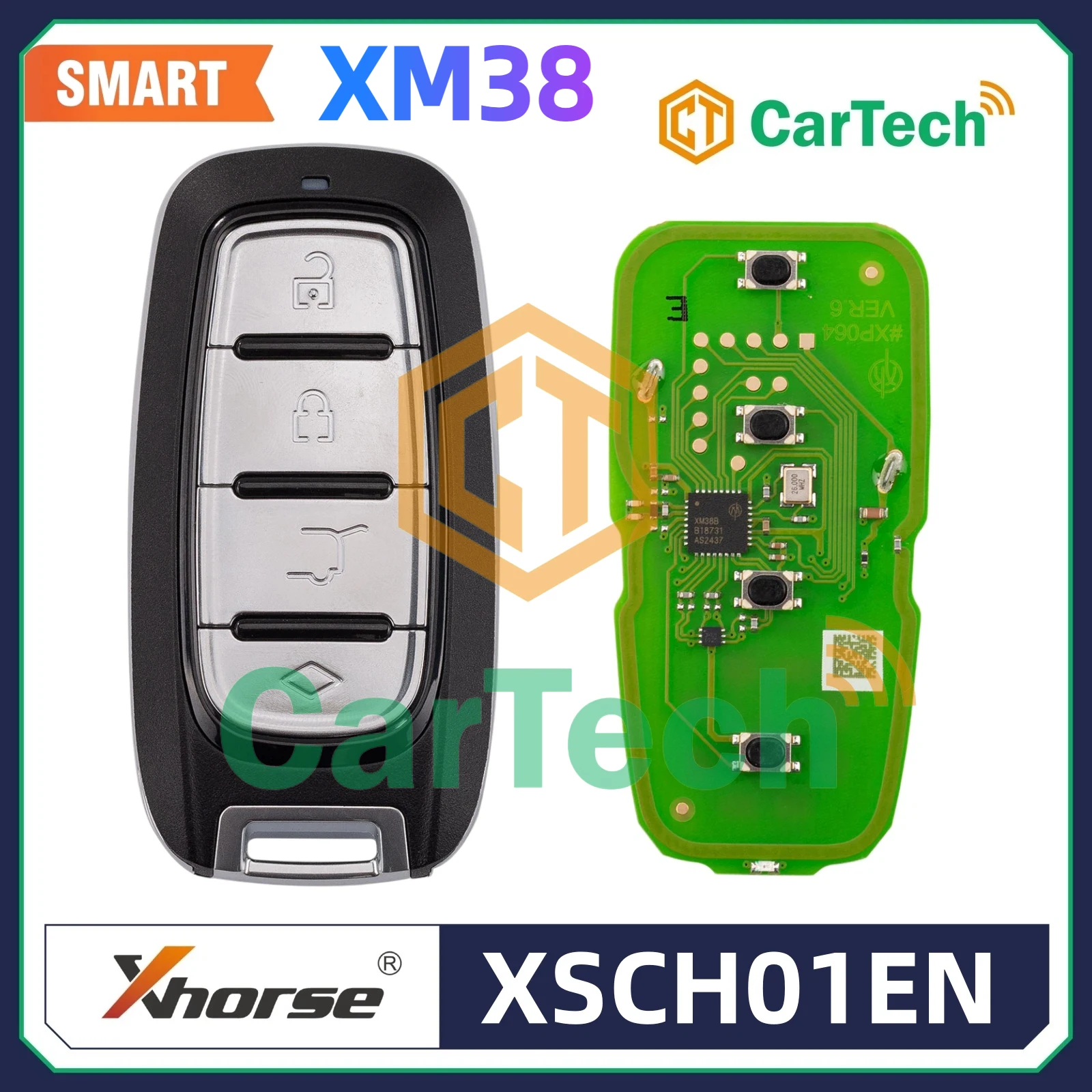 Xhorse XSCH01EN XM38 Smart Key 4 Buttons 8A 4D 46 47 48 49 4A MQB48 MQB49 Universal Remote Key