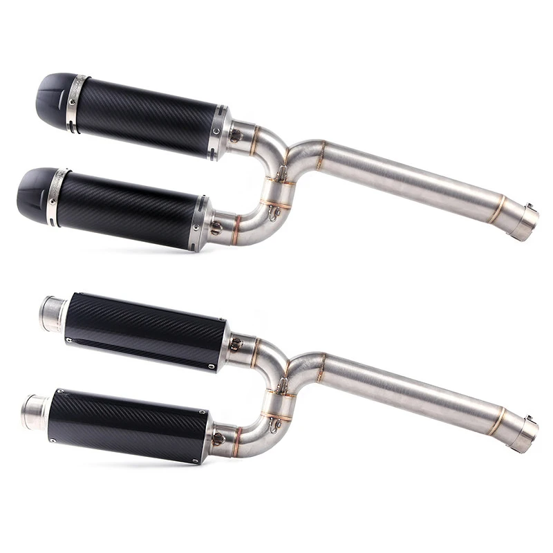 

For YAMAHA FZ6N FZ6 FZ6S Exhaust Middle Link Pipe Motorcycle Modified Exhaust System 2004-2009 Moto Escapes Sport Bike Slip On