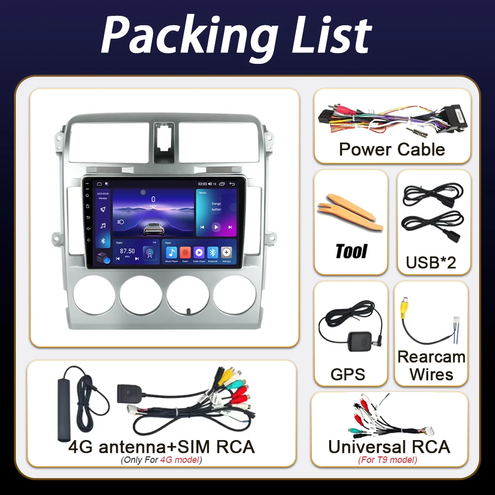 Android Wireless Carplay For Kia Carnival UP GQ 2002 2003 2004 2005 2006 Car Radio Multimedia GPS Navigation Bluetooth Head Unit