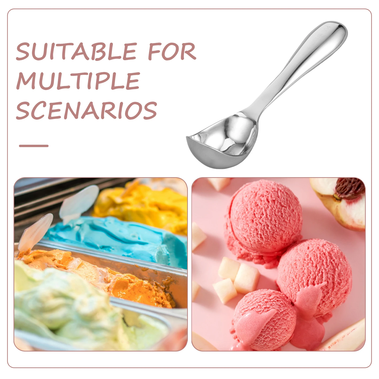 

Stainless Steel Scoop Ball Melon Ice Cream Dessert Spoon Kitchen Tool Food Serving Practical Portable Melon Baller dessert