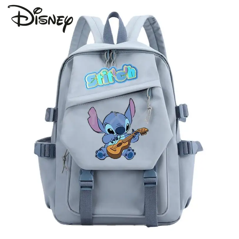 Disney Stitch New Women's Backpack Fashion High Quality Nylon Boys' Backpack Cartoon Casual Large Capacity Student Backpack