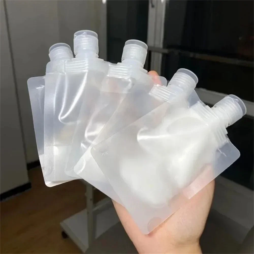 10pcs 30/50/100ml Travel Empty Squeeze Bags Lotion Dispensing Bags Reusable Liquid Leakproof Shampoo Cosmetic Storage Bags