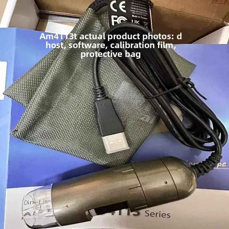 AM4113ZT 1.3MP Handheld USB Digital Microscope – 10-70x & 200x Magnification, Adjustable Polarizer, 30fps, Measurement Software