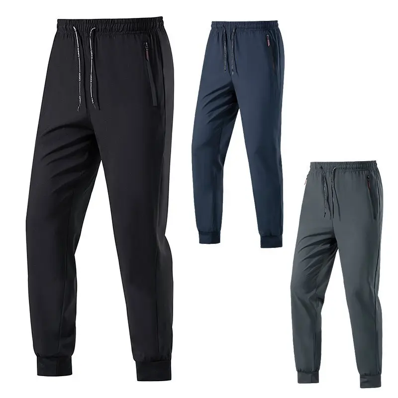 

Мужские повседневные брюки свободного кроя, тонкие, быстросохнущие, весенне-летние, новые, модные, прямые, со средней/высокой талией, молодежные, цвета хаки